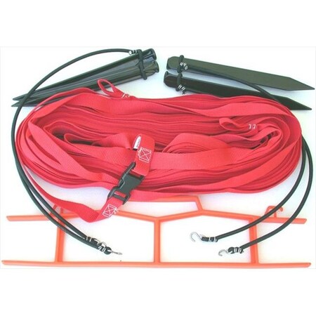 Home Court Home Court M8W25RS 8 Meter Red 1-inch Non-adjustable Web Courtlines M8W25RS